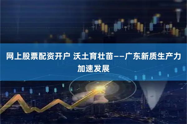 网上股票配资开户 沃土育壮苗——广东新质生产力加速发展